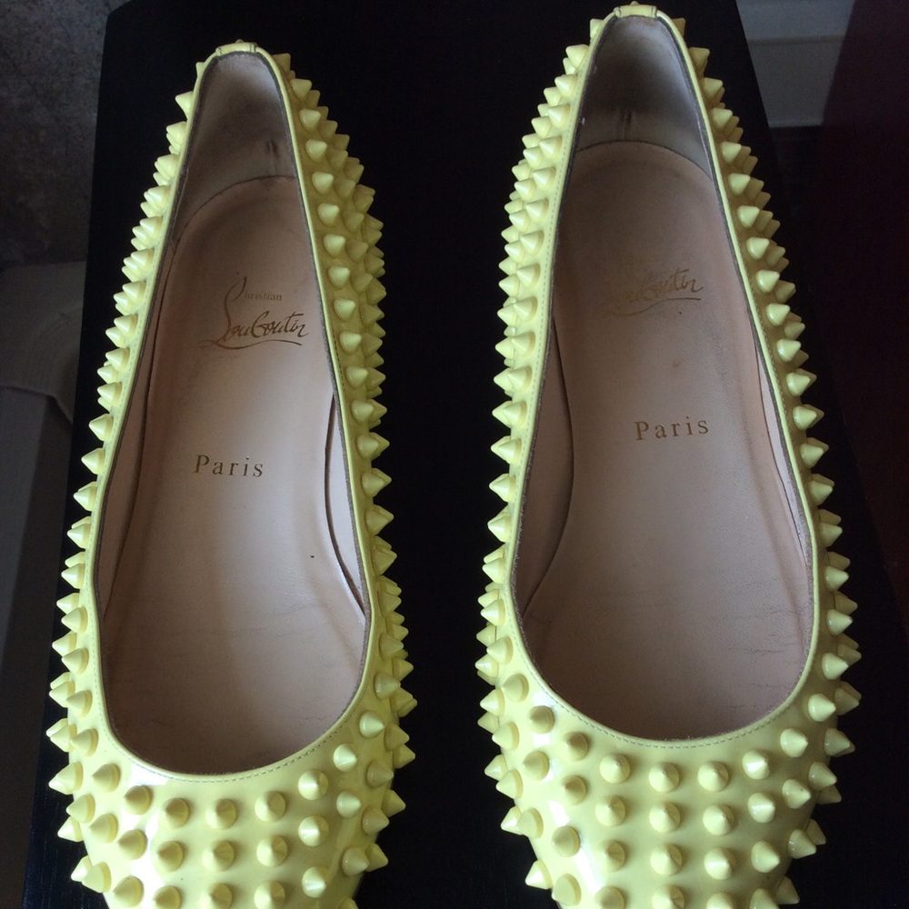 Christian Louboutin Spiked Pigalle Ballet Flats - Picture 3 of 8